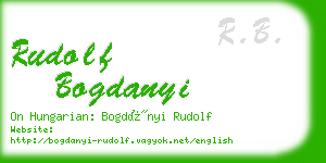 rudolf bogdanyi business card